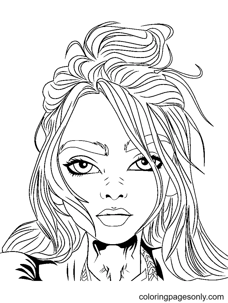 Billie Eilish Para Colorear 51