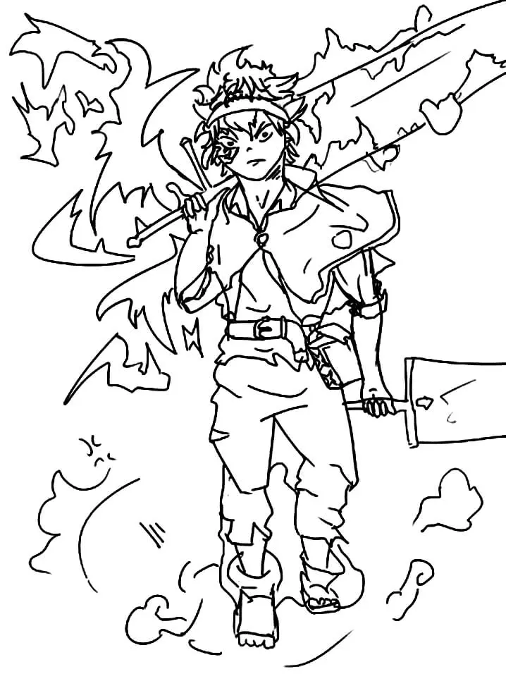 Black Clover Para Colorear 20