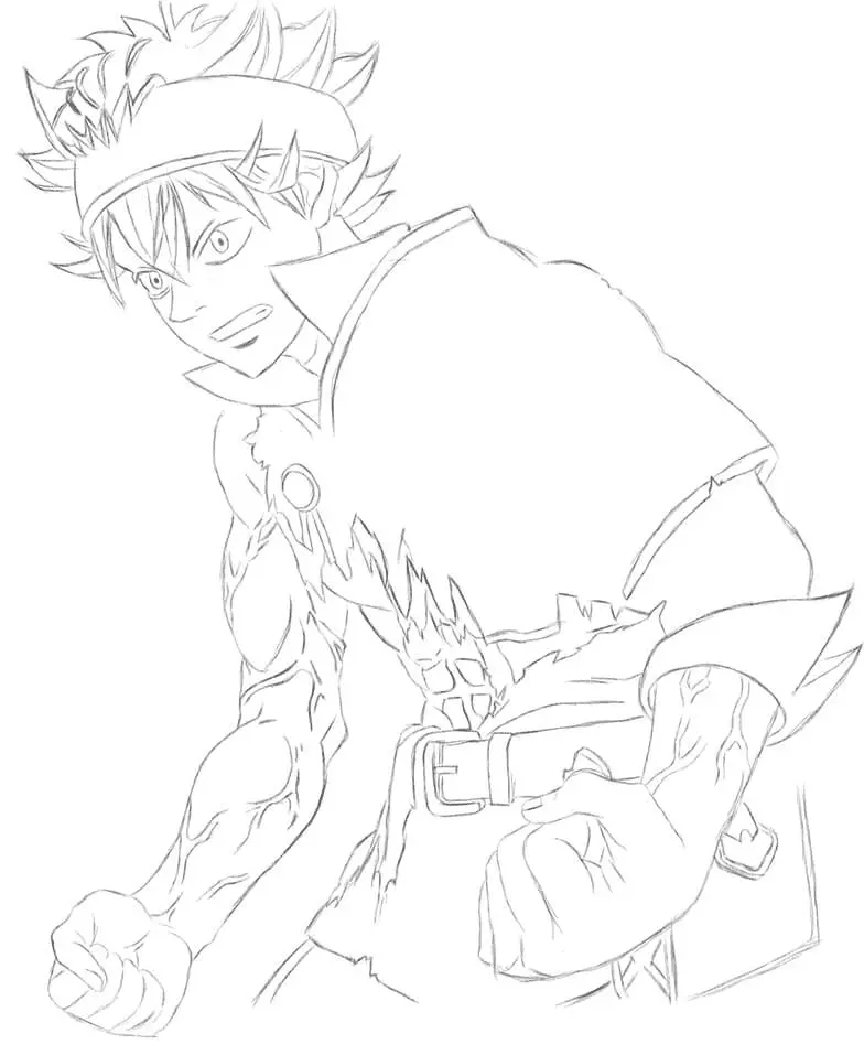 Black Clover Para Colorear 30