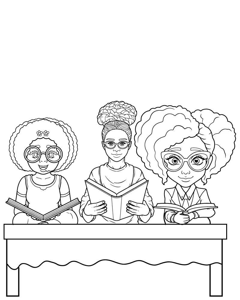 Schwarze Mädchen Ausmalbilder 6