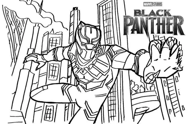 Black Panther Coloring Pages 10