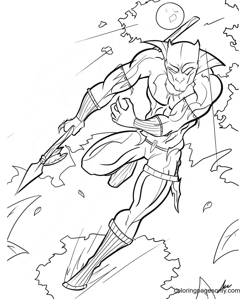 Black Panther Coloring Pages 12