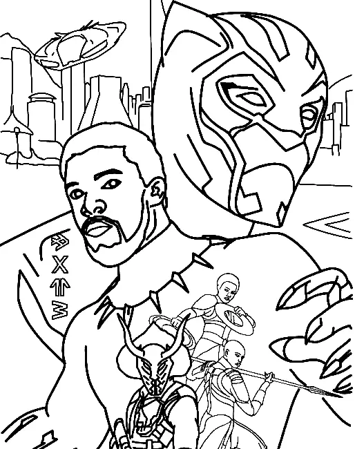 Black Panther Coloring Pages 13