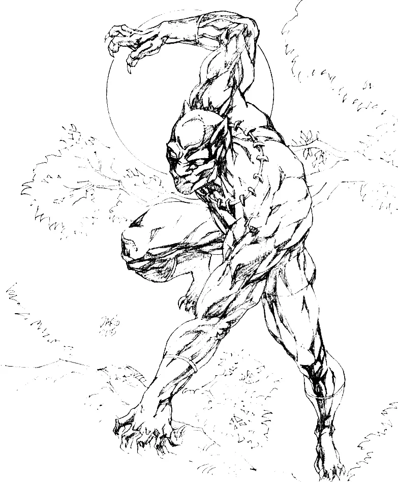 Black Panther Coloring Pages 19