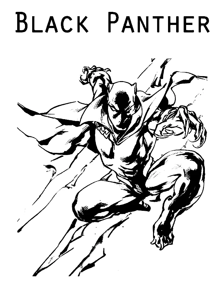 Black Panther Coloring Pages 21