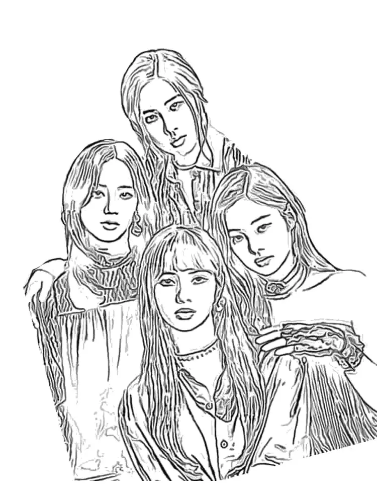 BlackPink Coloring Pages 18