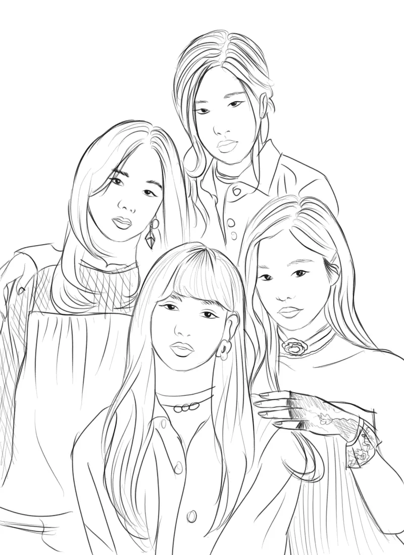 BlackPink Coloring Pages 4