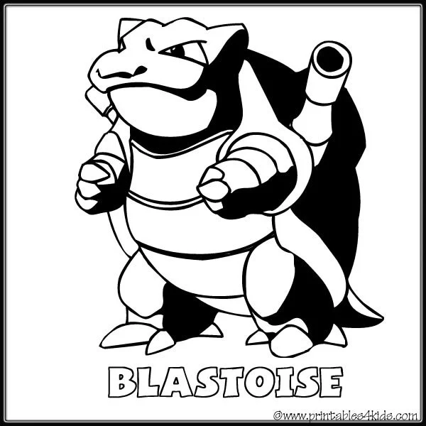 Blastoise Coloring Pages 16