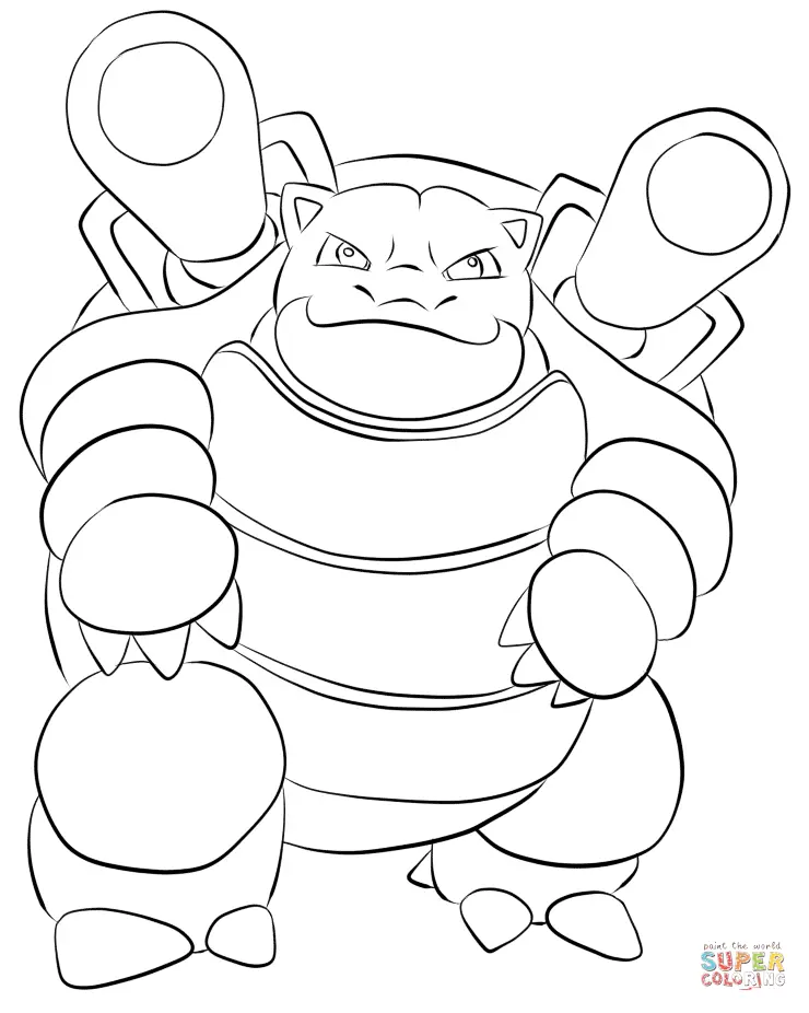 Blastoise Coloring Pages 9