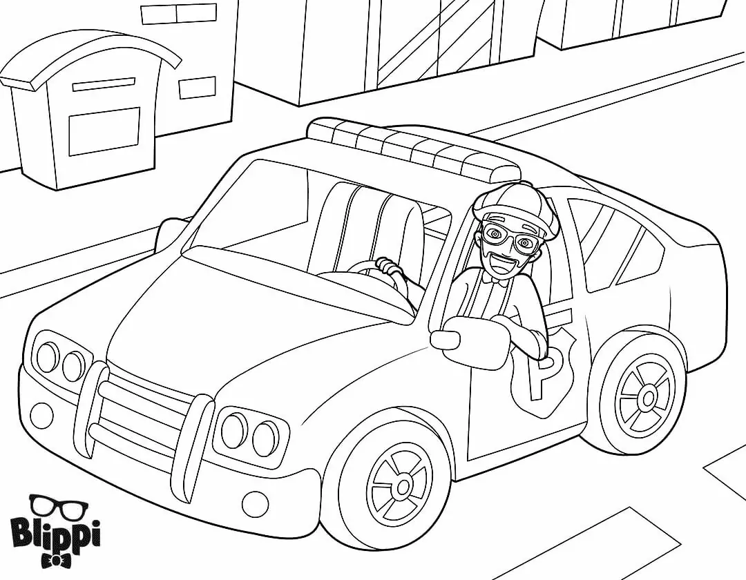 Blippi Para Colorir 1