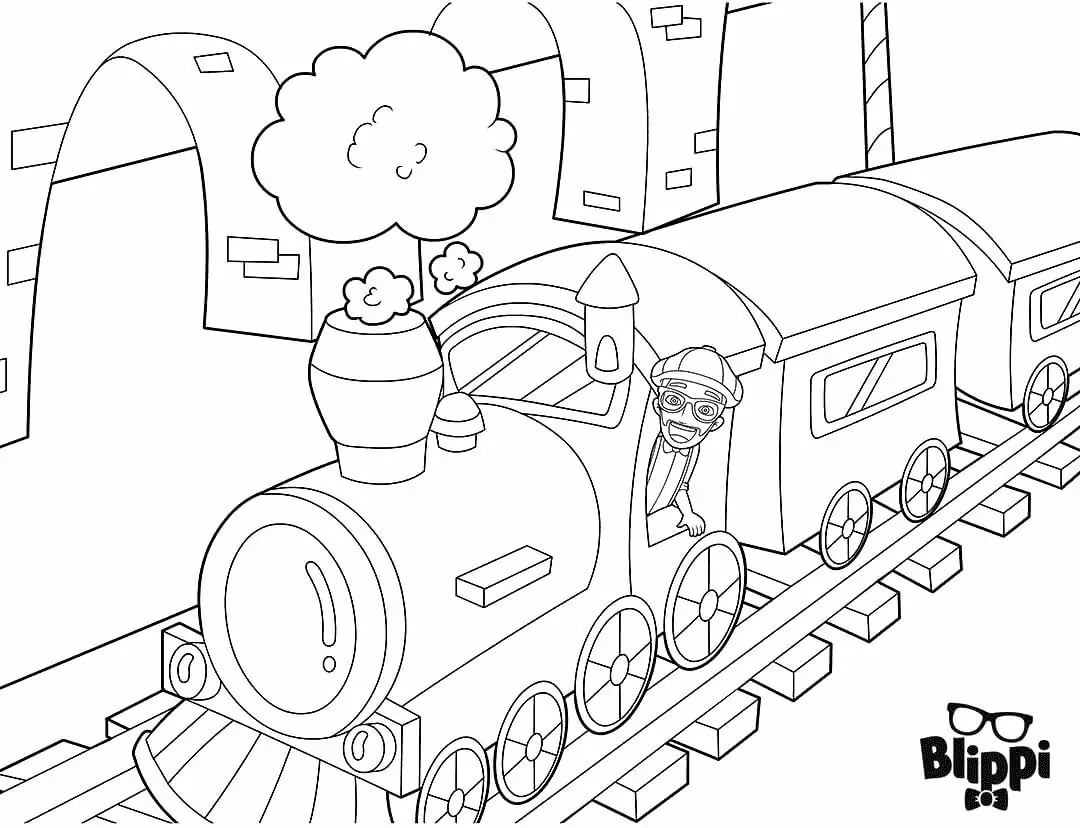Blippi Para Colorir 11