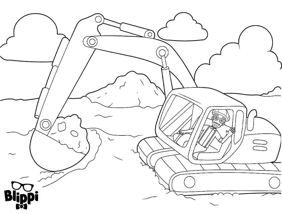 Blippi Para Colorir 14