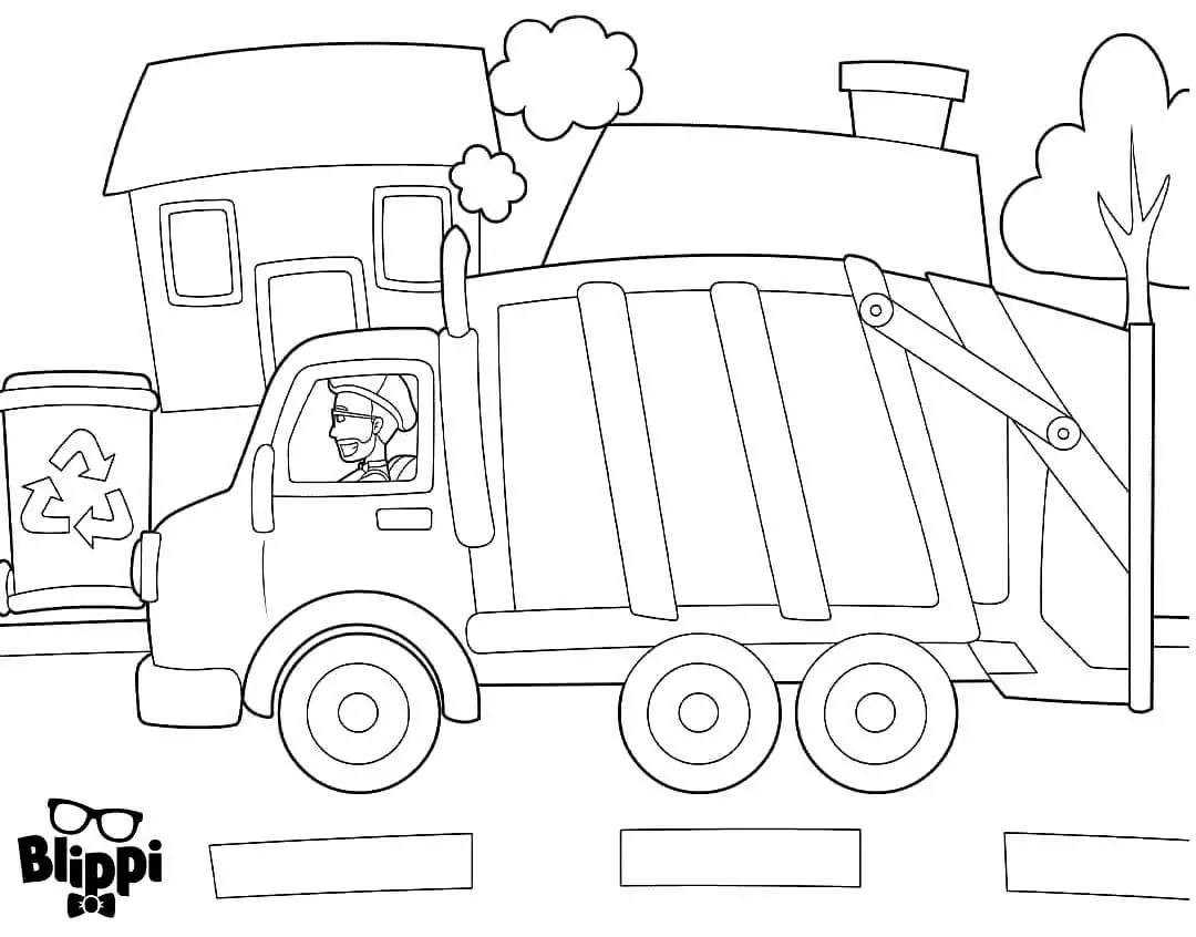 Blippi Para Colorir 15