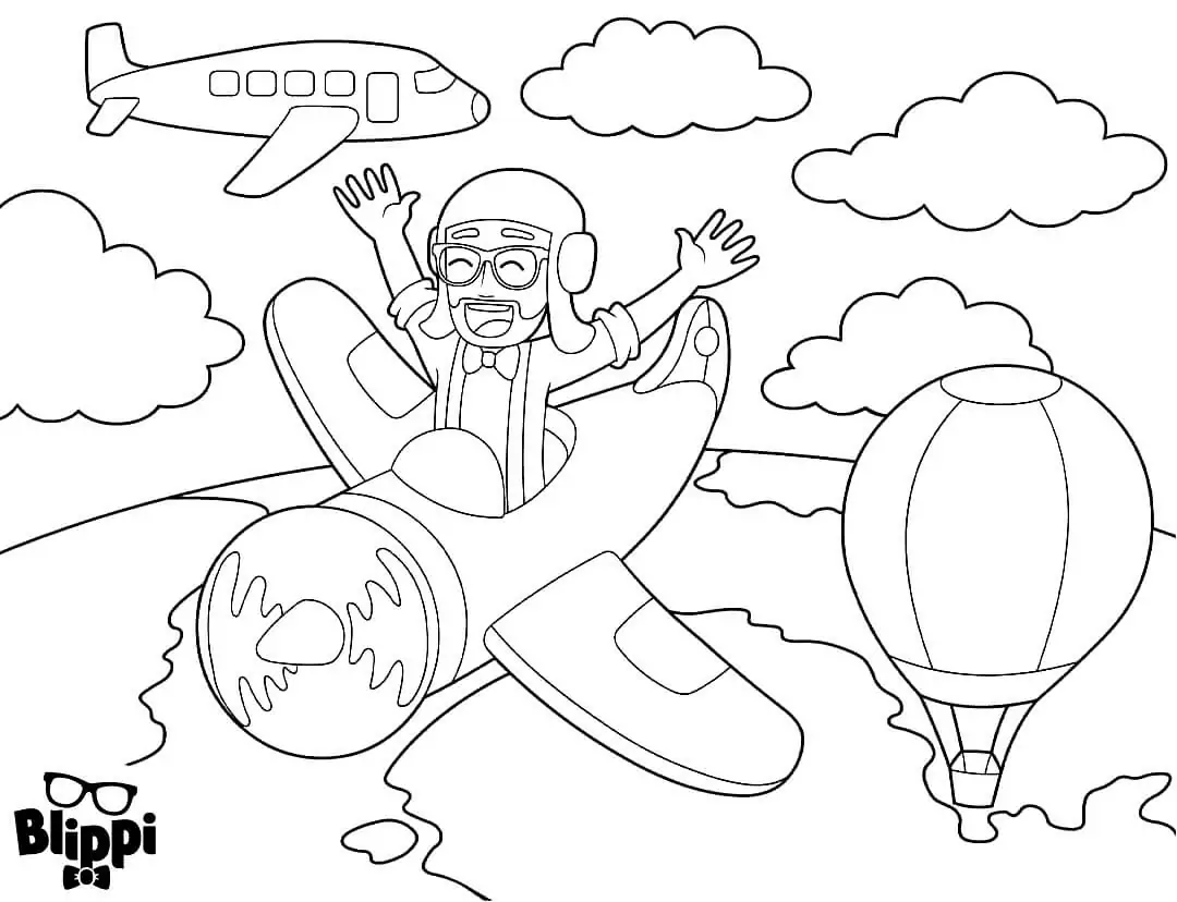 Blippi Para Colorir 2