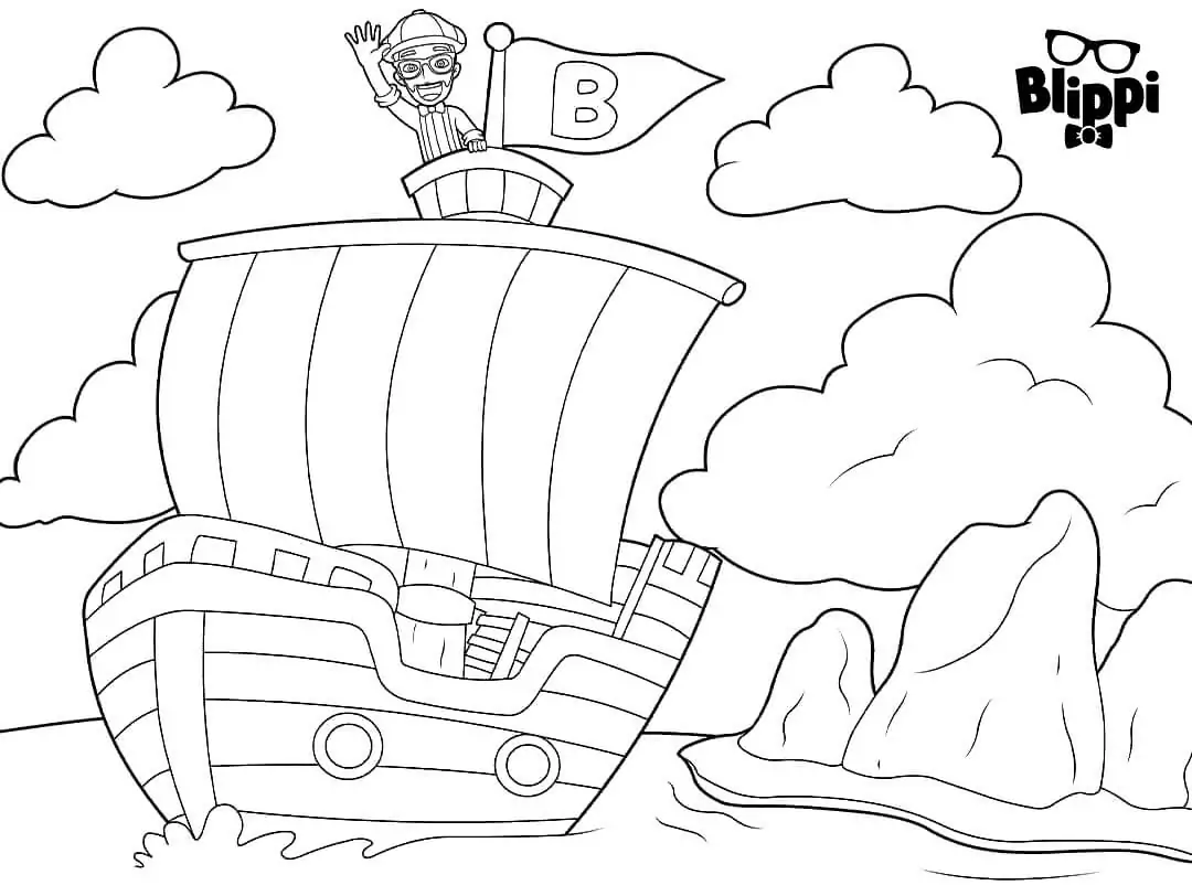 Blippi Para Colorir 5