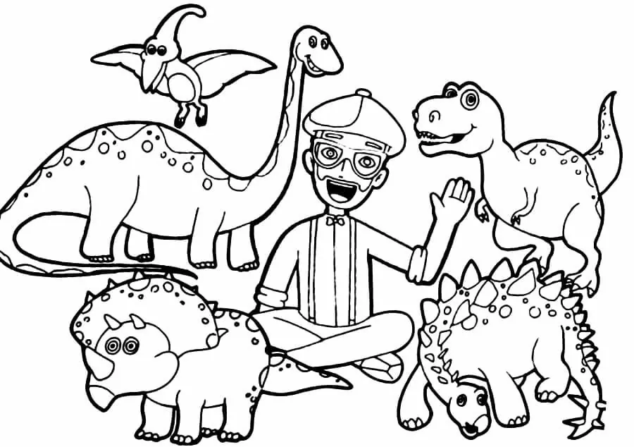 Blippi Para Colorir 6