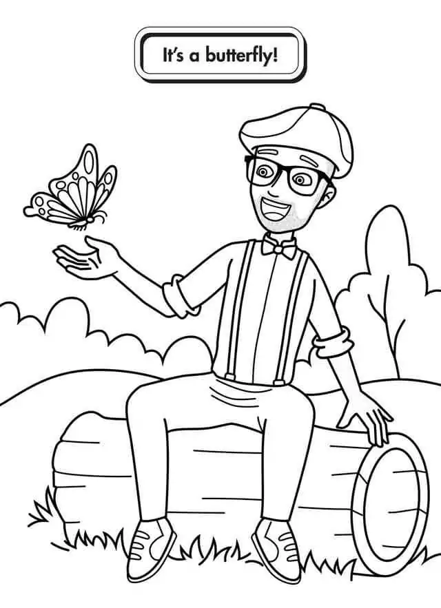Blippi Para Colorir 7