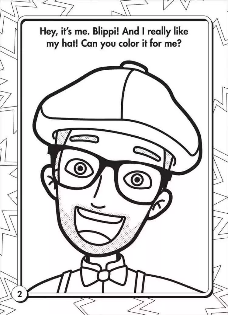 Blippi Para Colorir 9