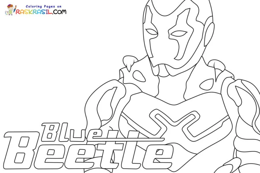 Blue Beetle Ausmalbilder 1