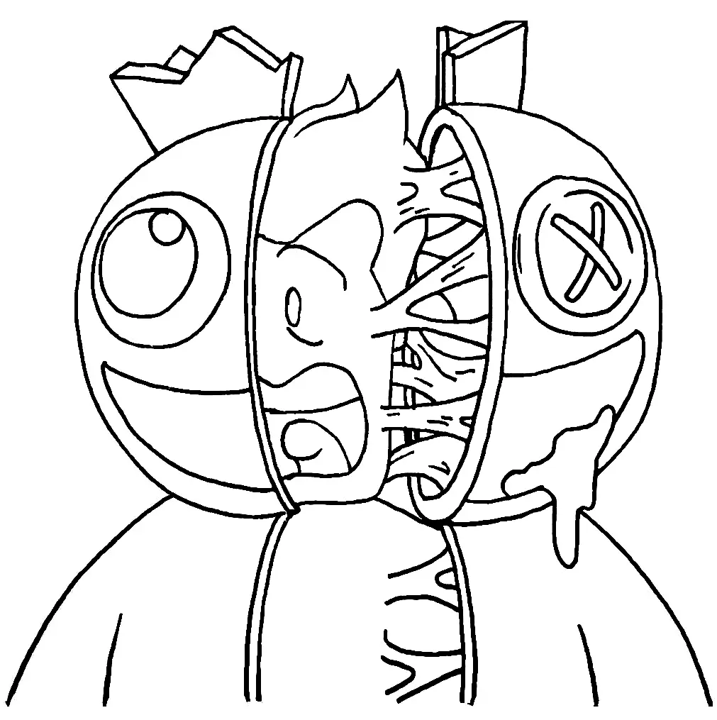 Rainbow Friends Para Colorear 6