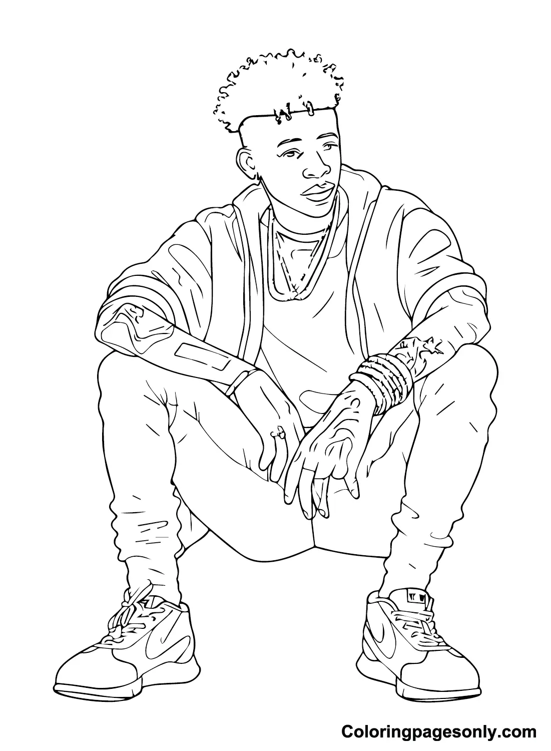 Blueface Coloring Pages 8