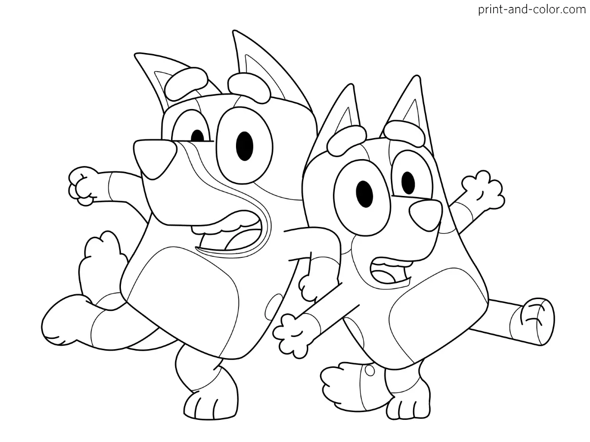 Bluey Bingo Coloring Pages 1