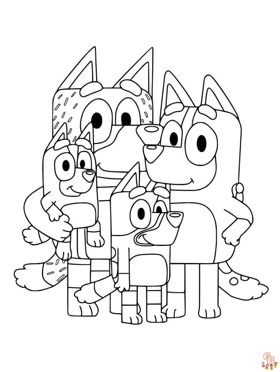 Bluey Bingo Coloring Pages 16