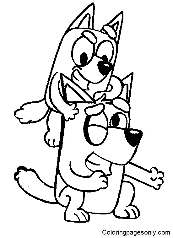 Bluey Bingo Coloring Pages 23