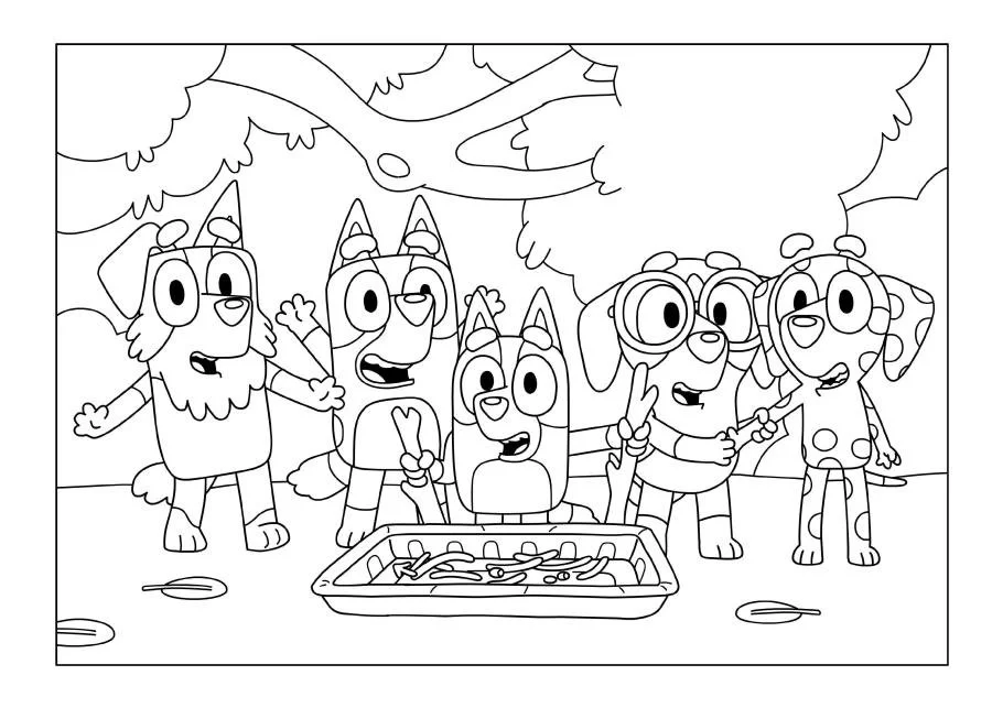 Bluey Bingo Coloring Pages 24