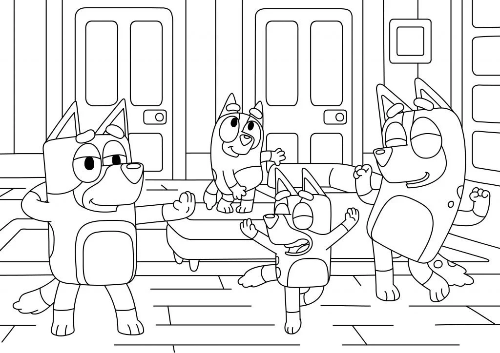 Bluey Bingo Coloring Pages 26