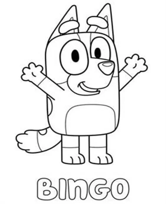 Bluey Bingo Coloring Pages 27