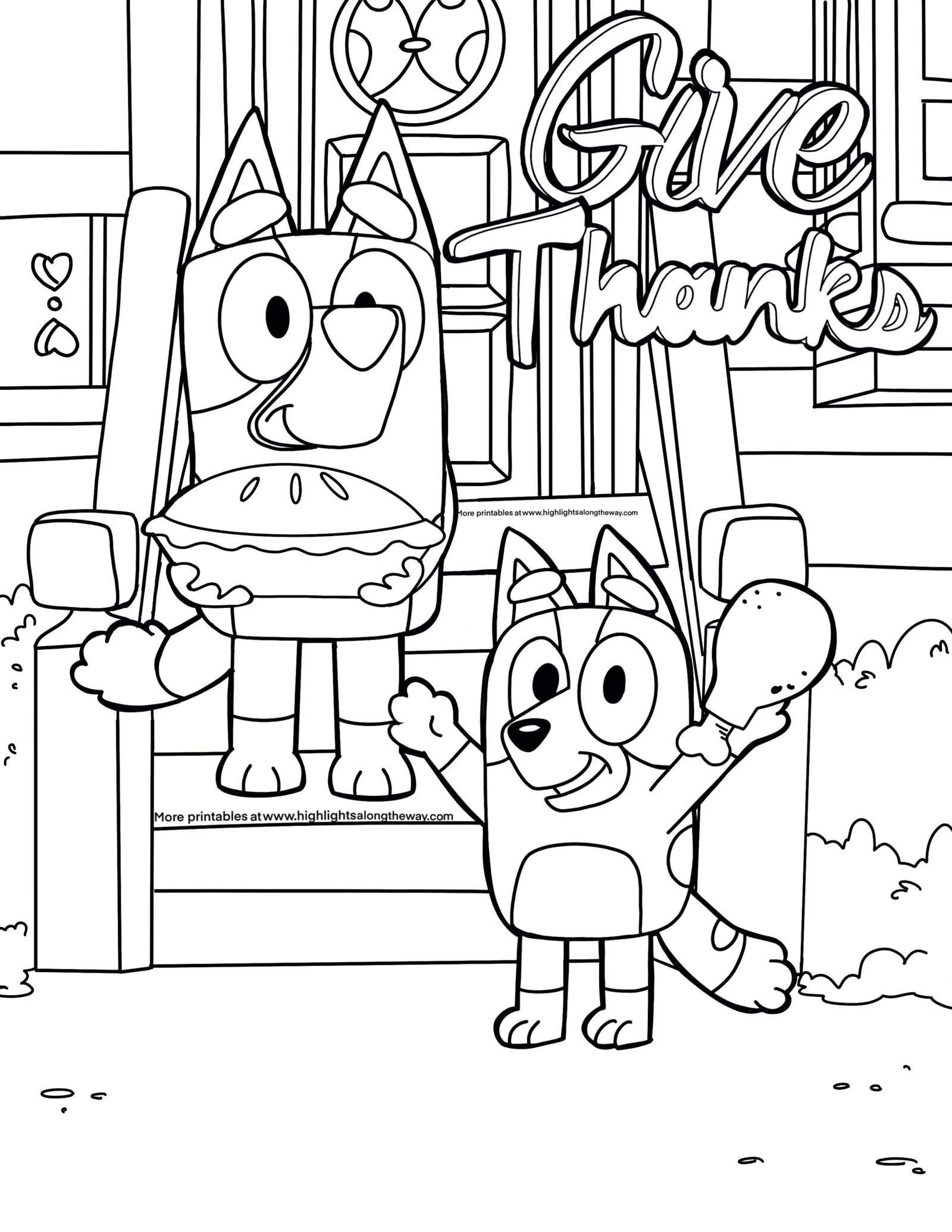 Bluey Y Bingo Para Colorear