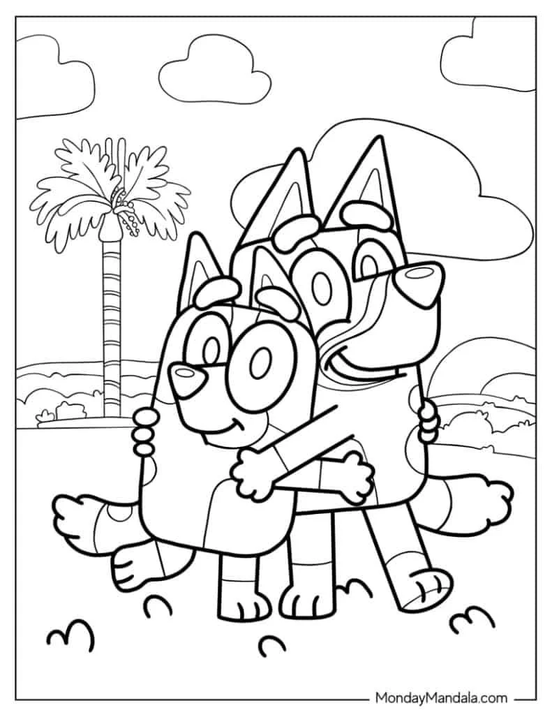 Bluey Bingo Coloring Pages 4