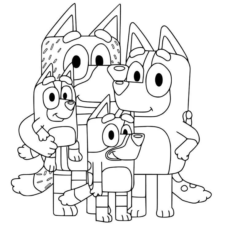 Bluey Bingo Coloring Pages 5