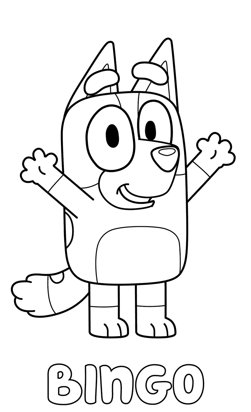Bluey Bingo Coloring Pages 9