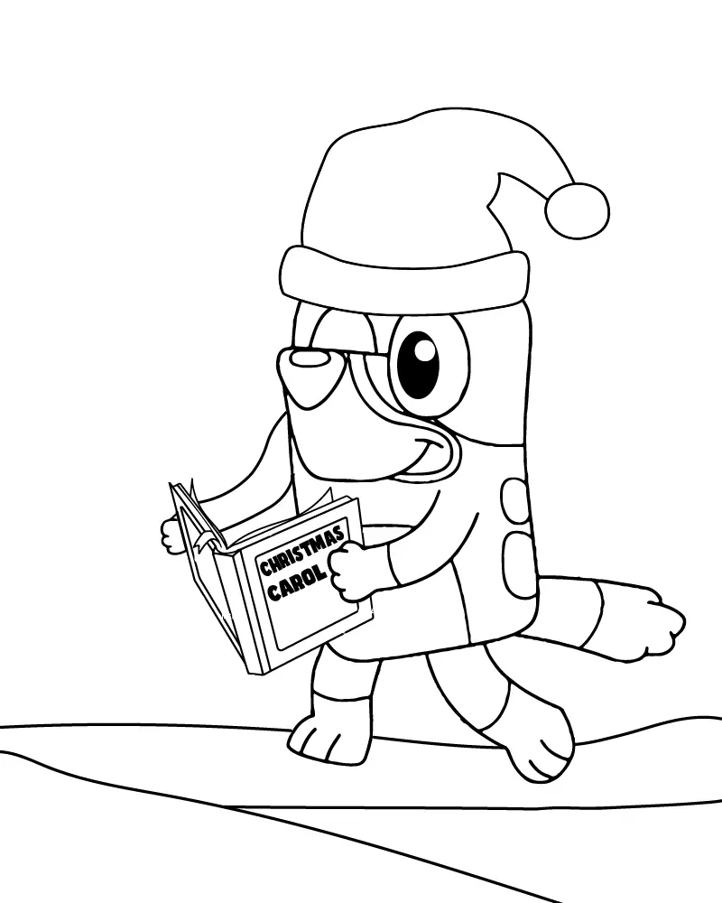 Bluey Natal Para Colorir 3