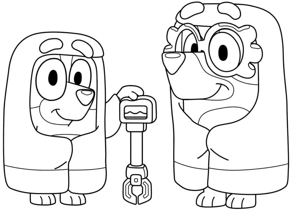 Bluey Para Colorear 1
