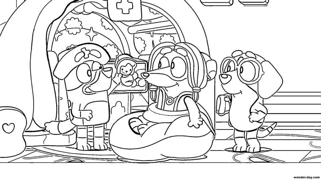 Bluey Para Colorear 16