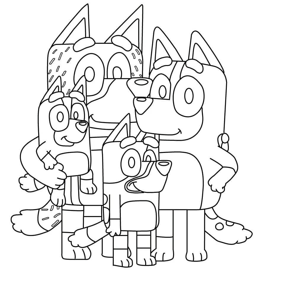 Bluey Para Colorear 23