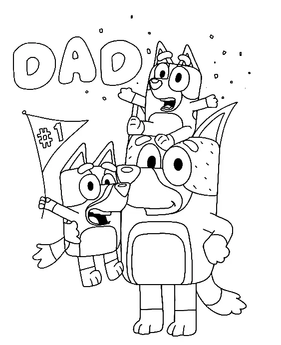 Bluey Para Colorear 79