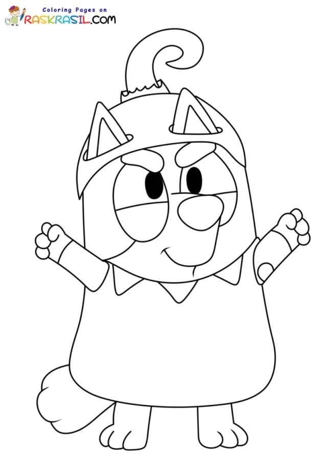 Bluey Halloween Coloring Pages