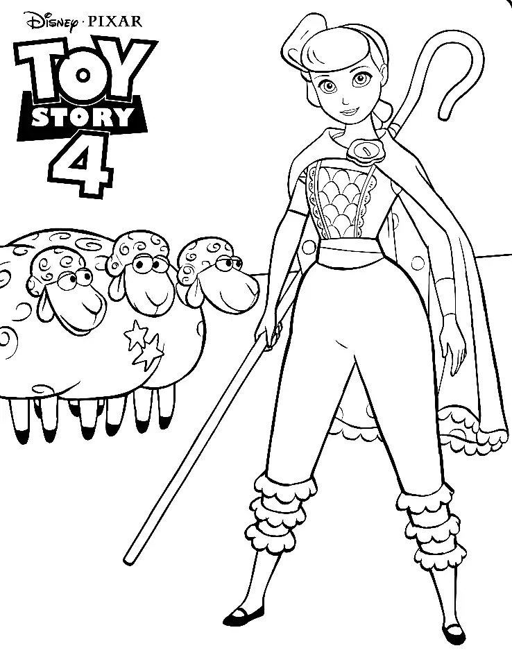 Bo Peep Ausmalbilder 1