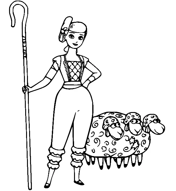 Bo Peep Ausmalbilder 9