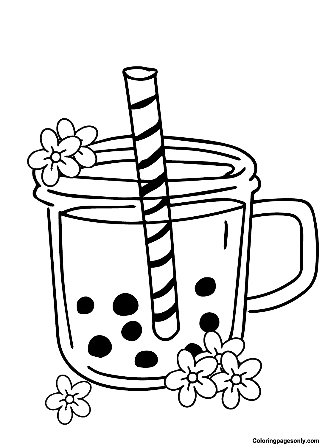 Boba Tea Coloring Pages 11