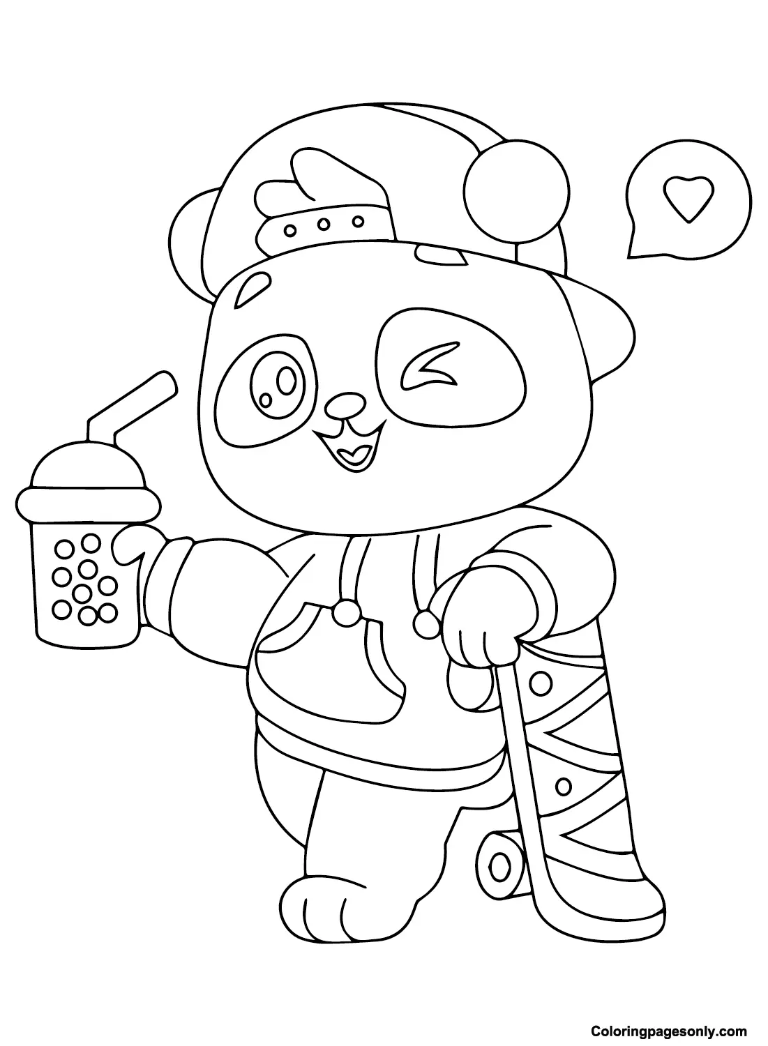 Boba Tea Coloring Pages 16