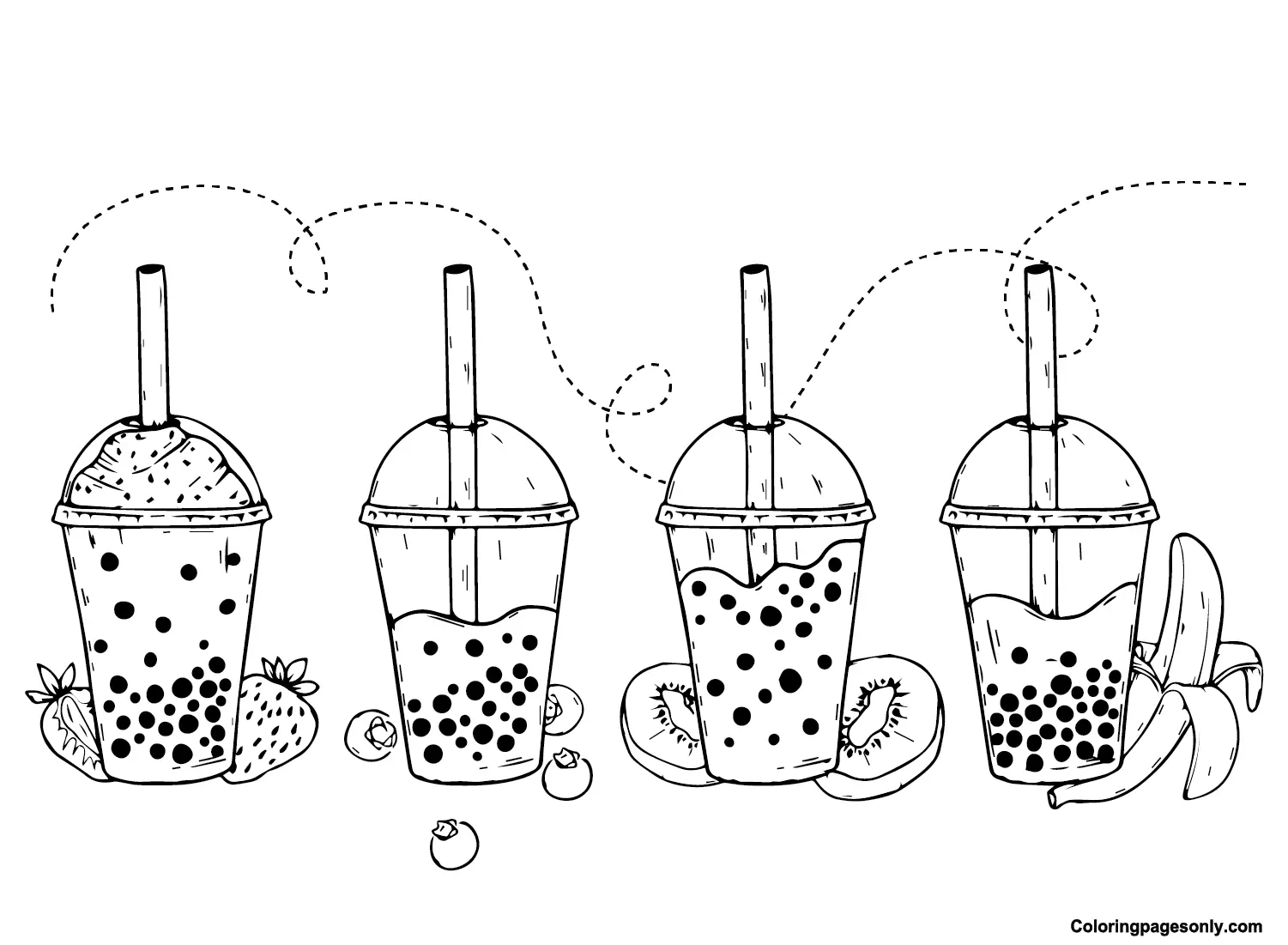 Boba Tea Coloring Pages 19