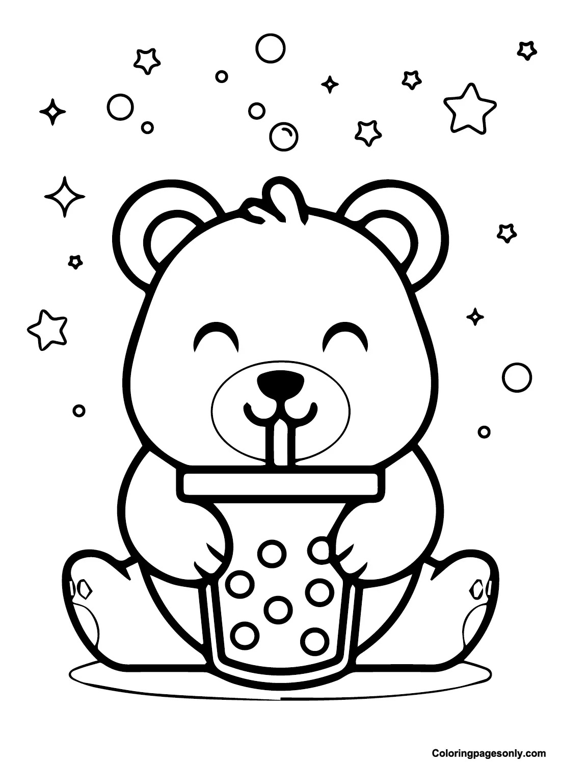 Boba Tea Coloring Pages 4