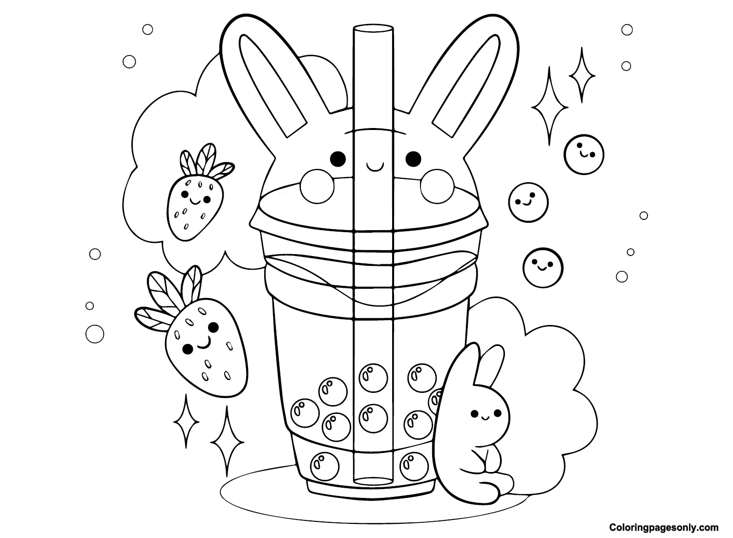 Boba Tea Coloring Pages 9