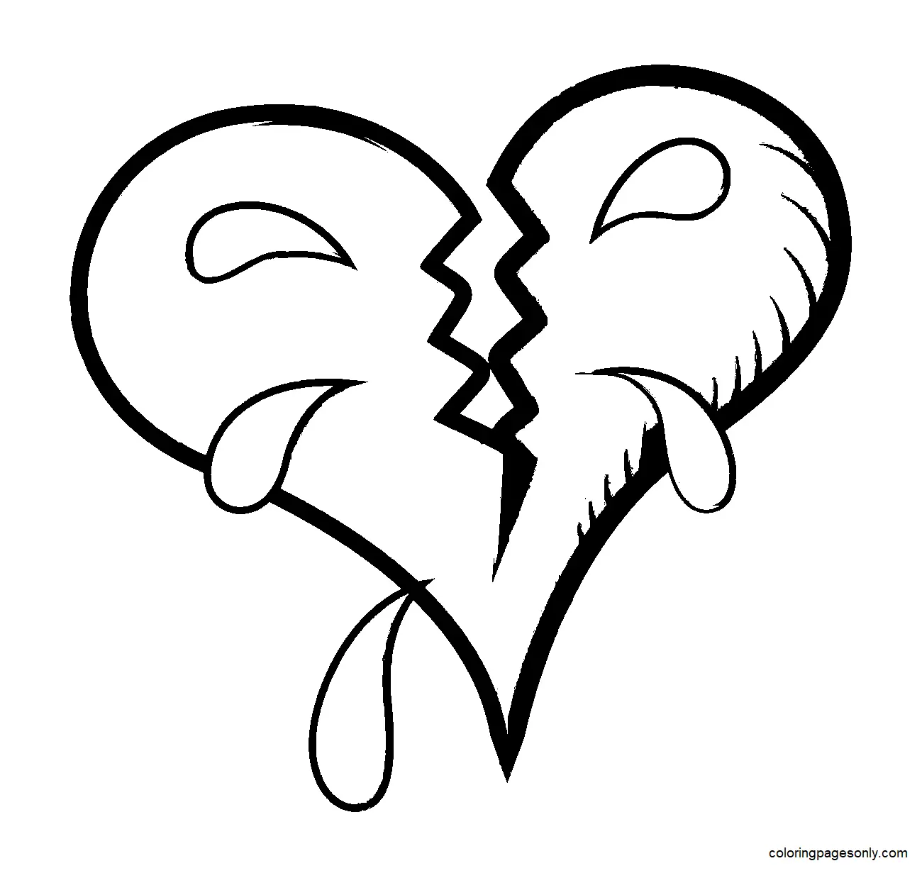 Broken Hearts Coloring Pages 10