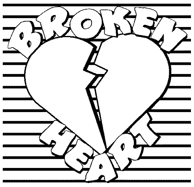 Broken Hearts Coloring Pages 12